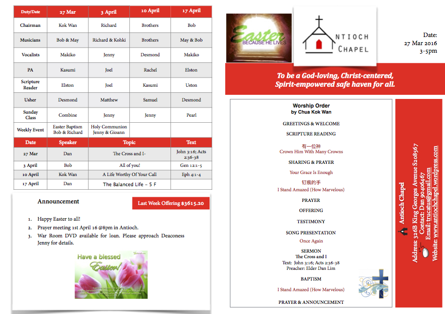 27 March 2016 Bulletin P1